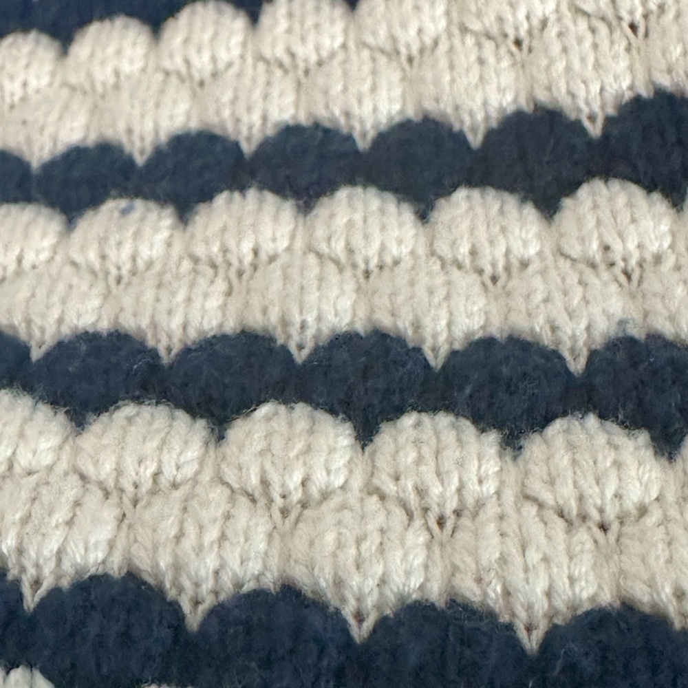 Talbots navy blue and white striped sweater Top Pullover Size S Cotton Blend - Picture 6 of 6